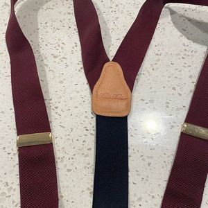 Brooks Brothers Burgundy & Navy adjustable suspenders